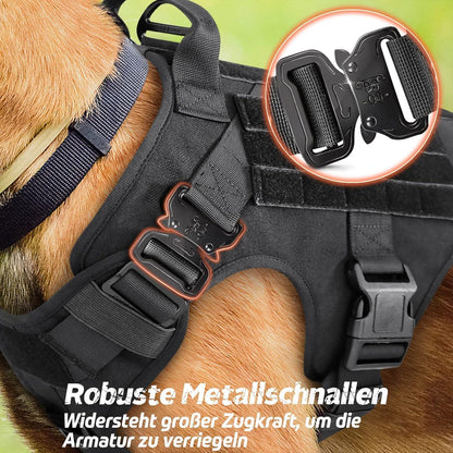 rabbitgoo Hundegeschirr Taktisches Brustgeschirr MOLLE