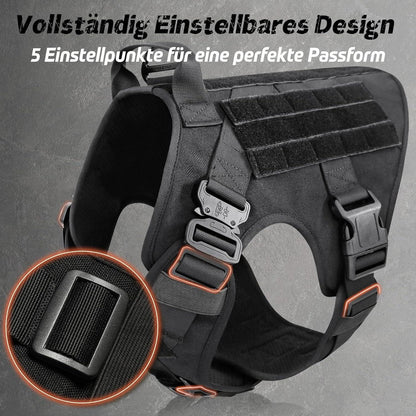 rabbitgoo Hundegeschirr Taktisches Brustgeschirr MOLLE