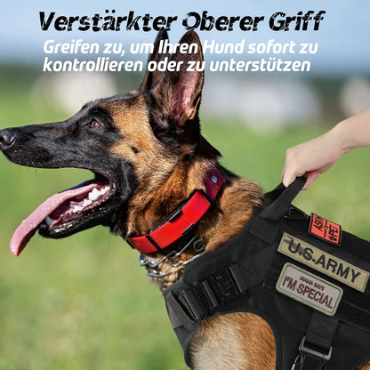 Hundegeschirr Grosse Hunde No Pull MOLLE Atmungsaktiv Schwarz L