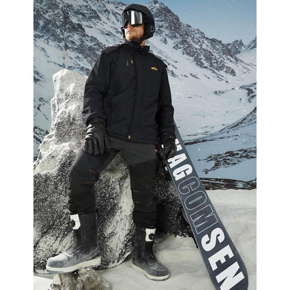 Winterjacke Herren Warm Gefüttert Wasserdicht Skijacke XL