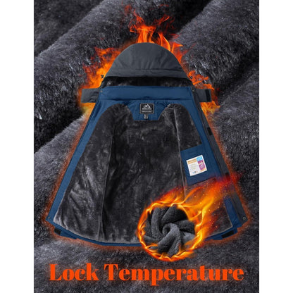 Herren Winterjacke gefüttert wasserdicht – Skijacke XXL