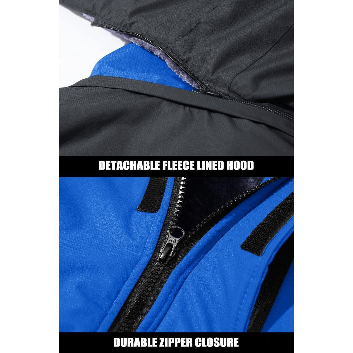 Herren Winterjacke Warm Gefüttert Wasserdicht Skijacke Blau 3XL
