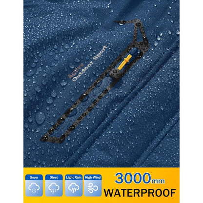 Warme Herren Winterjacke mit abnehmbarer Kapuze, wasserdicht
