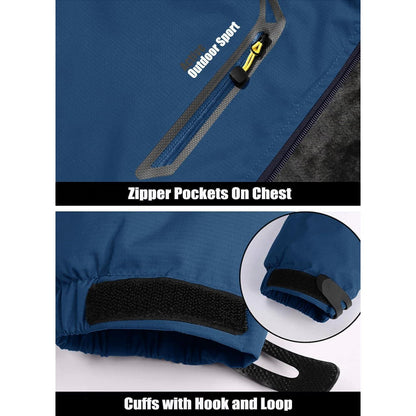Warme Herren Winterjacke mit abnehmbarer Kapuze, wasserdicht