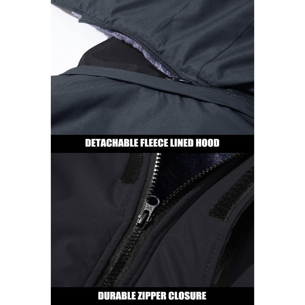 Herren Winterjacke Warm Gefüttert Wasserdicht Skijacke XXL