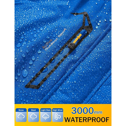 Herren Winterjacke Warm Gefüttert Wasserdicht Skijacke Blau M