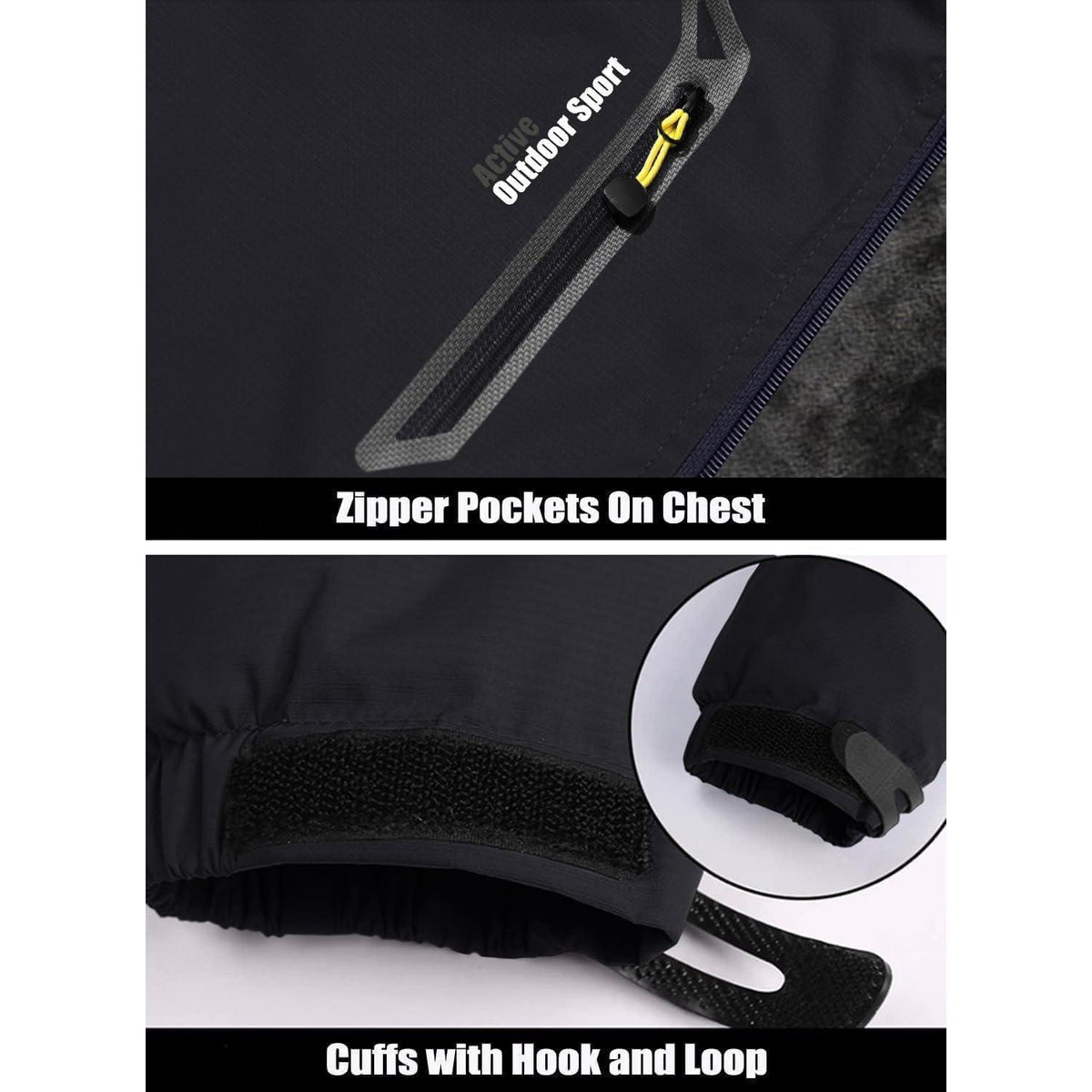 Winterjacke Herren Warm Gefüttert Wasserdicht Skijacke XL