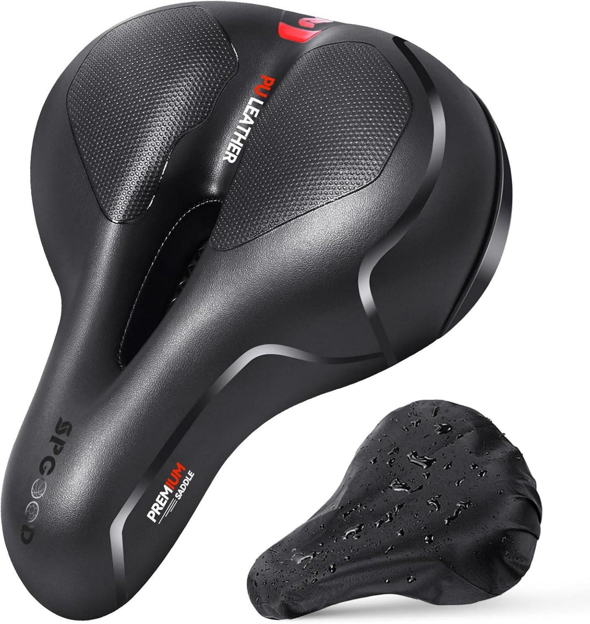 Fahrradsattel Memory Foam Ergonomisch Atmungsaktiv Wasserdicht 25