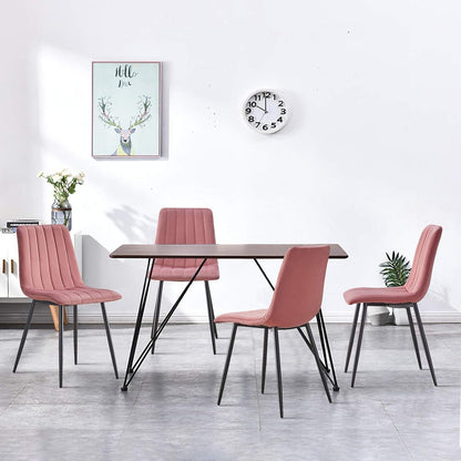 Samt Esszimmerstühle Set 2 - Rosa Küche Wohnzimmer Stühle