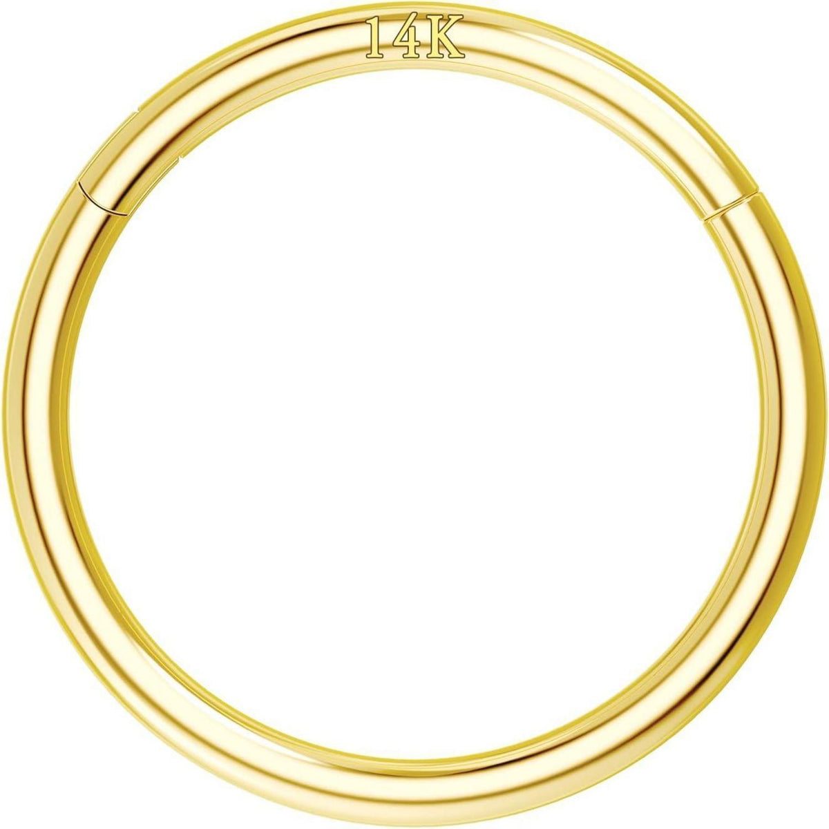 14K Gold Scharnier Clicker Ring für Lippe, Nase, Helix, Septum