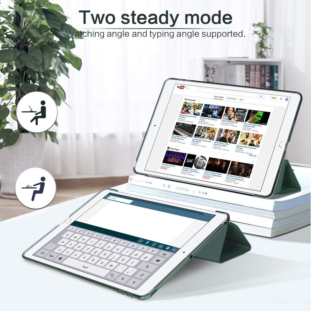 EasyAcc iPad 9.7 Hülle Ultra Dünn Grün