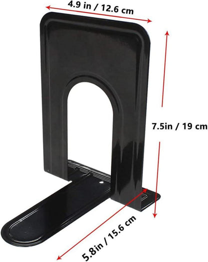 Buchstütze Metall Schwarz 19x12x15cm 8 Stück Bücherstützen