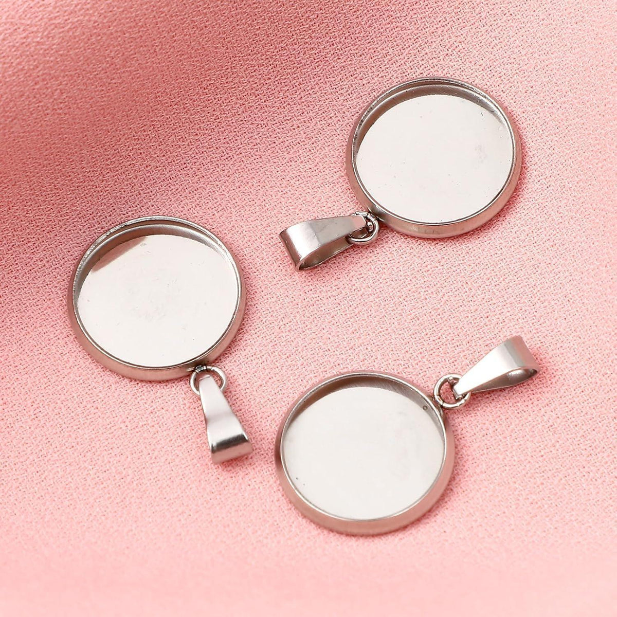 Runde Lünette Anhänger Tabletts Set für DIY Schmuckherstellung