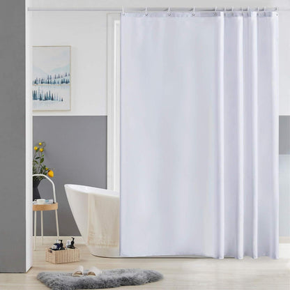 Duschvorhang Weiß 180x180cm Anti-Schimmel Wasserdicht Stoff