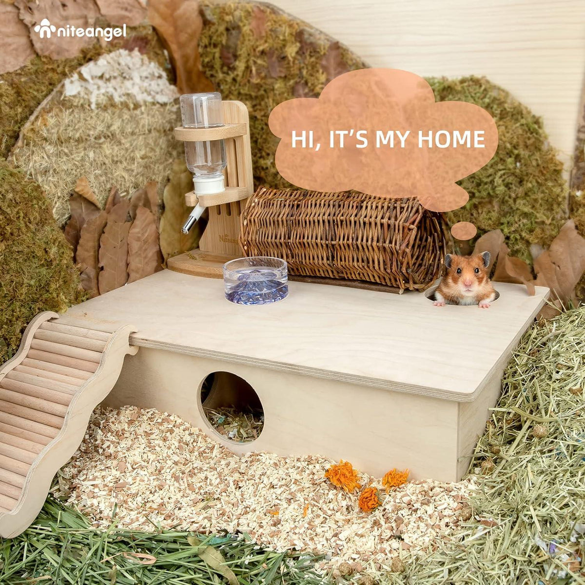 Mehrzimmer-Versteck Hamsterhaus Labyrinth Holz 6-Zimmer