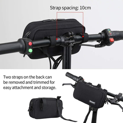 Fahrrad Lenkertasche mit Regenhülle und 3-in-1