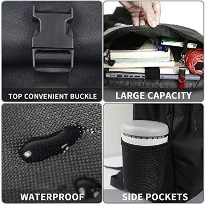 17 Zoll Laptop Rucksack Rolltop – Schwarz, Vielseitig & Komfortabel