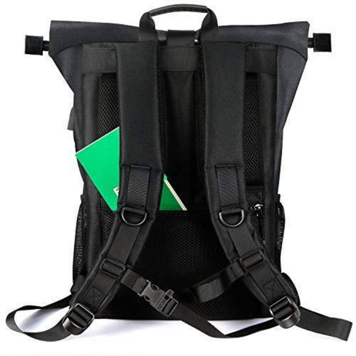 17 Zoll Laptop Rucksack Rolltop – Schwarz, Vielseitig & Komfortabel