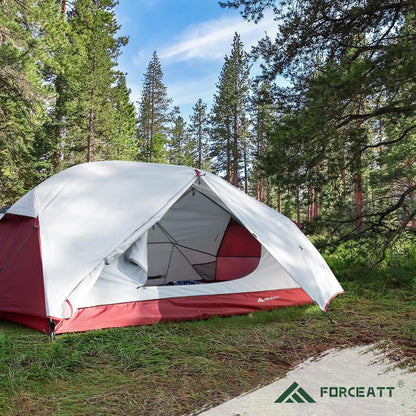 2-3 Personen Campingzelt, wasserdicht, winddicht, ultraleicht, Weinrot