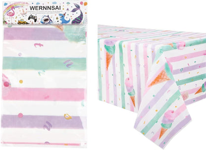 Eis Party Tischdecke Einweg Kunststoff 137x274 cm Thema Eis am Stiel