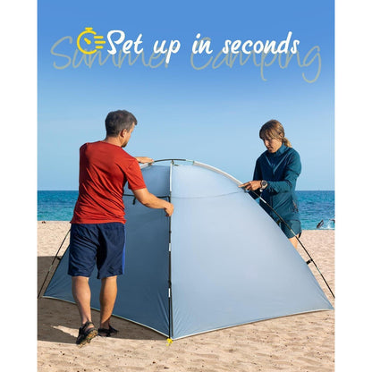 Forceatt Strandmuschel Tragbares Sonnenzelt 3-4 Personen Uv