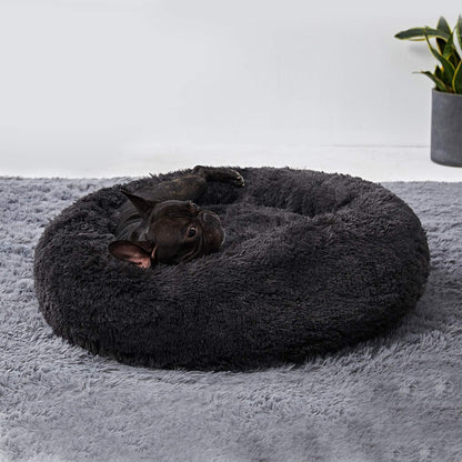 Flauschiges Hundebett Dunkelgrau XXL – Abnehmbar & Waschbar