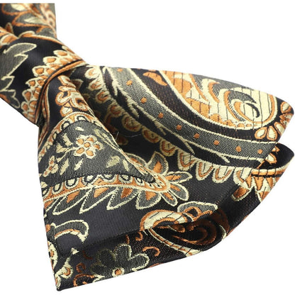 Einstellbare Fliege Blau Paisley mit Einstecktuch für Herren