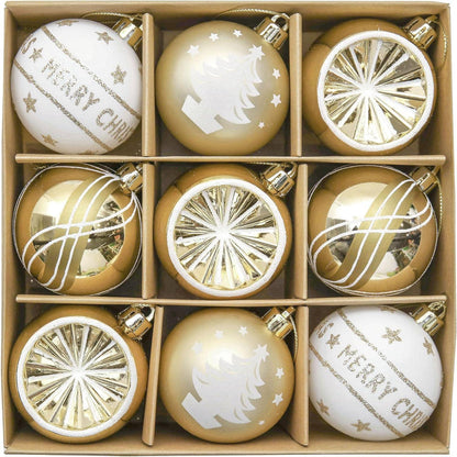 Valery Madelyn Weihnachtskugeln 9 Stücke 6CM Gold