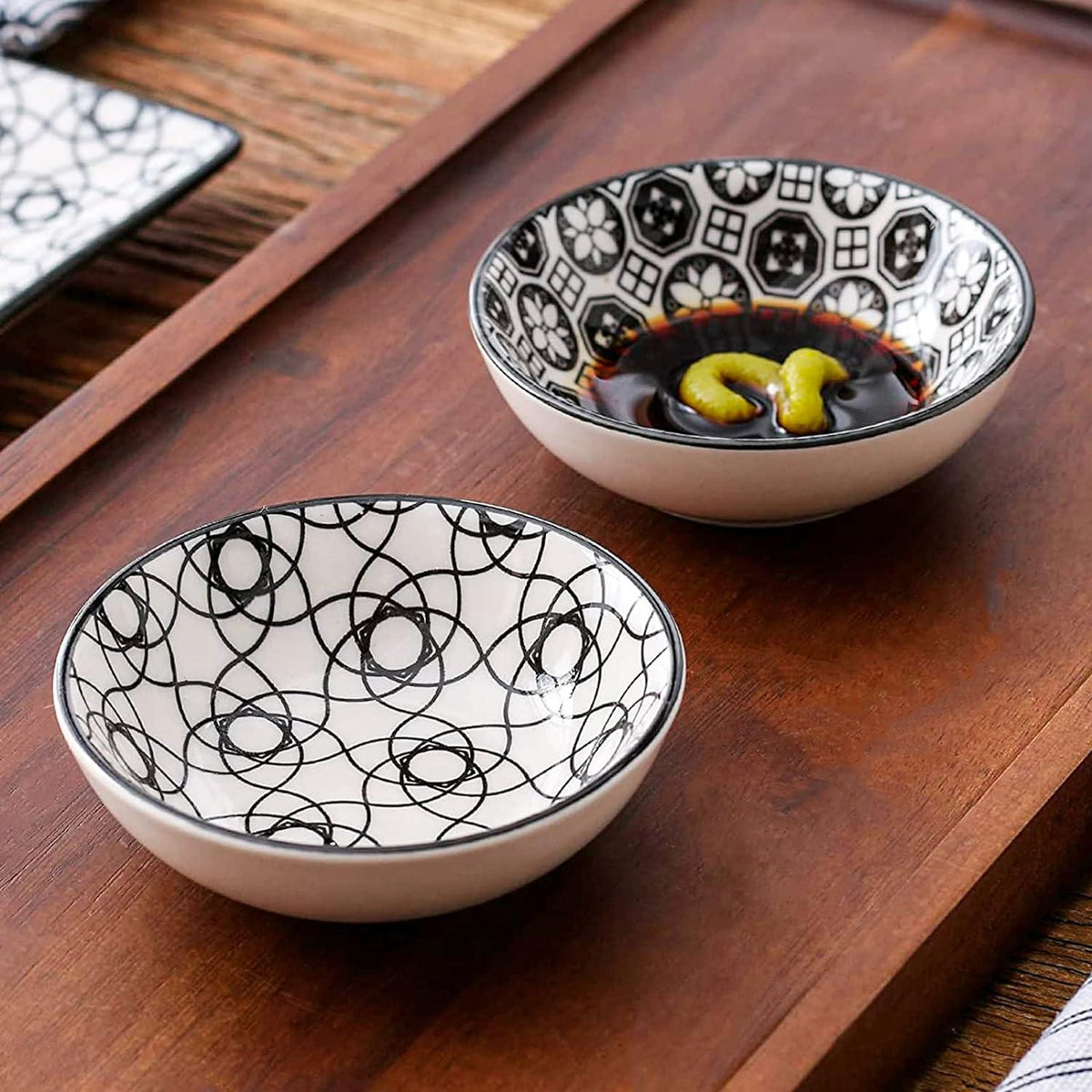 Japanisches Sushi Set Porzellan 6-teilig für 2 Personen