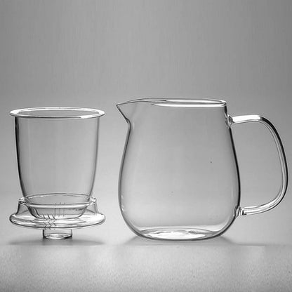 700ml Glasteekanne mit Sieb – Pinguin-Design für Tee & mehr
