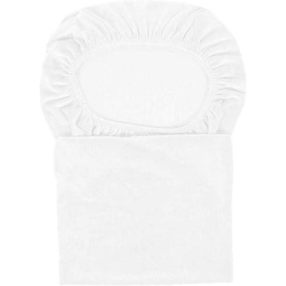 Dehnbarer Stuhlbezug XL – Samt, 6er-Set, Weiß