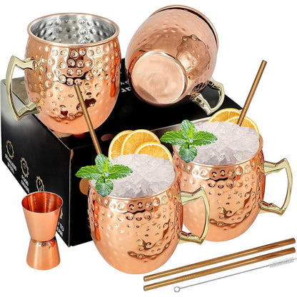 Moscow Mule Kupferbecher-Set 4 Premium 54cl 540ml Cocktail