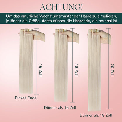 Blond Echthaar Clip-in Extensions – Remy Menschenhaar 40cm