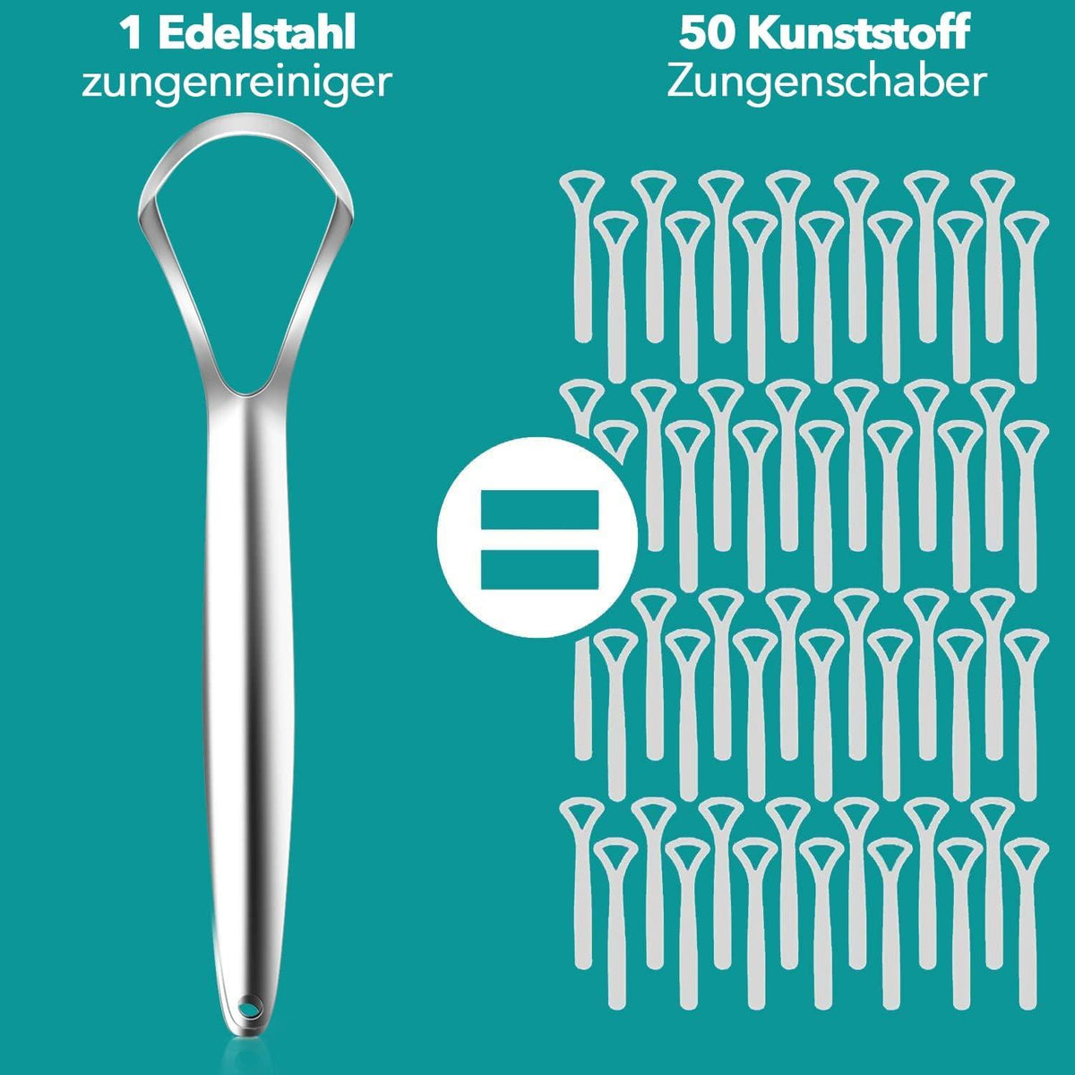 Zungenreiniger Edelstahl Zungenschaber Erwachsene Mundhygiene