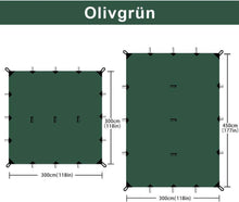 Zeltplane Tarp Hängematte Regenschutz  in Grün 3X3M