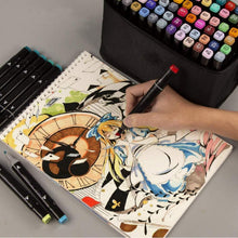HanQix Marker Stifte Set 40 Farben Twin Tip Textmarker Manga