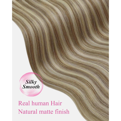 Echthaar Tape Extensions Hellbraun 60 cm – Natürliche Haarverlängerung