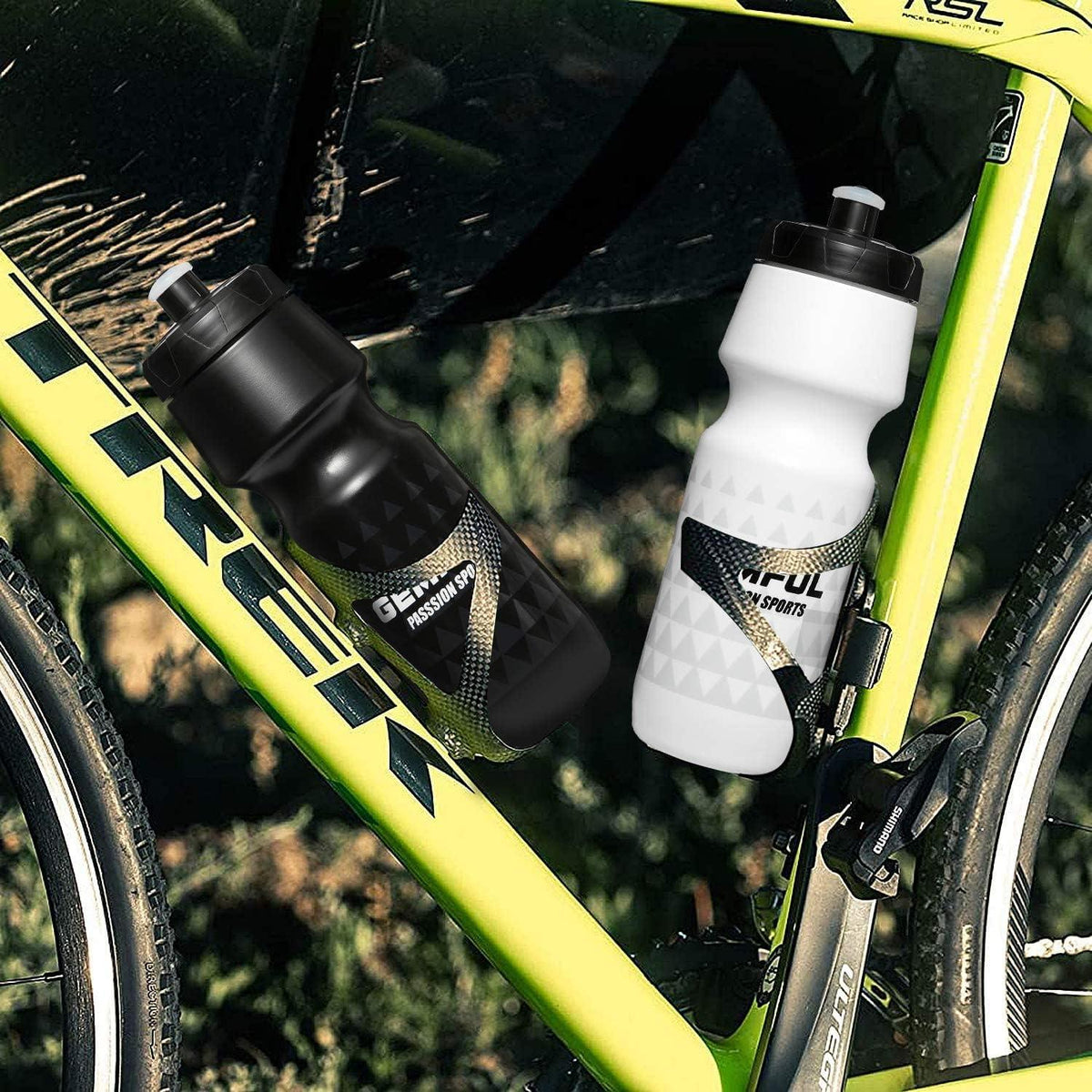 Sport Trinkflasche 750ml BPA-frei Auslaufsicher Fahrrad Gym Flasche
