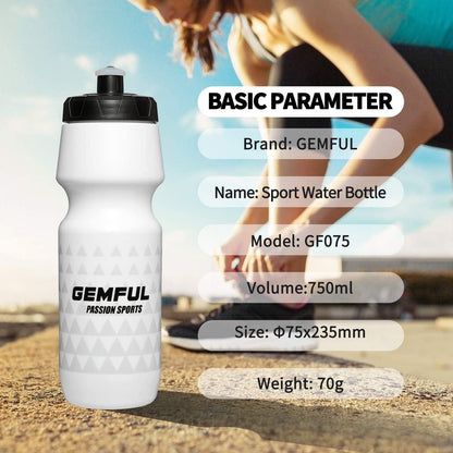Sport Trinkflasche 750ml BPA-frei Auslaufsicher Fahrrad Gym Flasche