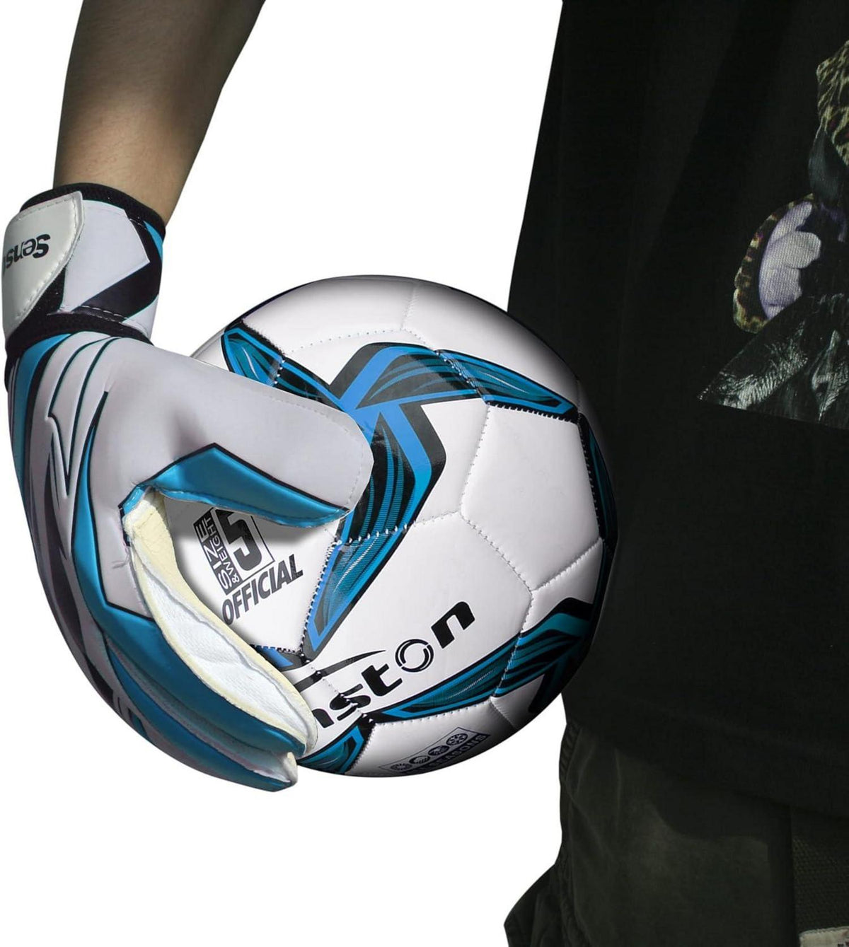 Senston Wasserdichter Fußball Ball Training Größe 5 Blau