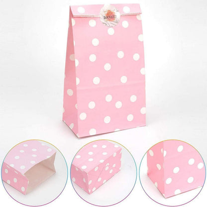 Bunte Geschenktüten mit Aufklebern für Hochzeit und