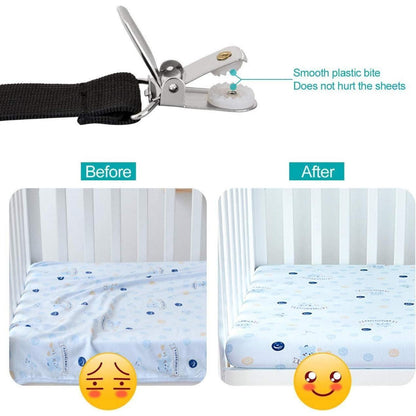 4x Bettlakenspanner Verstellbar – Für Bett, Sofa & Bügelbrett