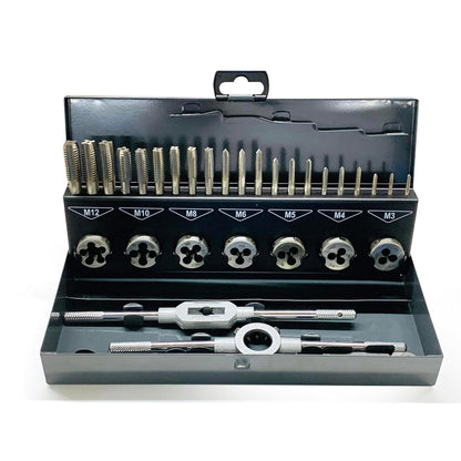 Gewindebohrer & Schneideisen Set M3-M12 HSS mit Metallkoffer