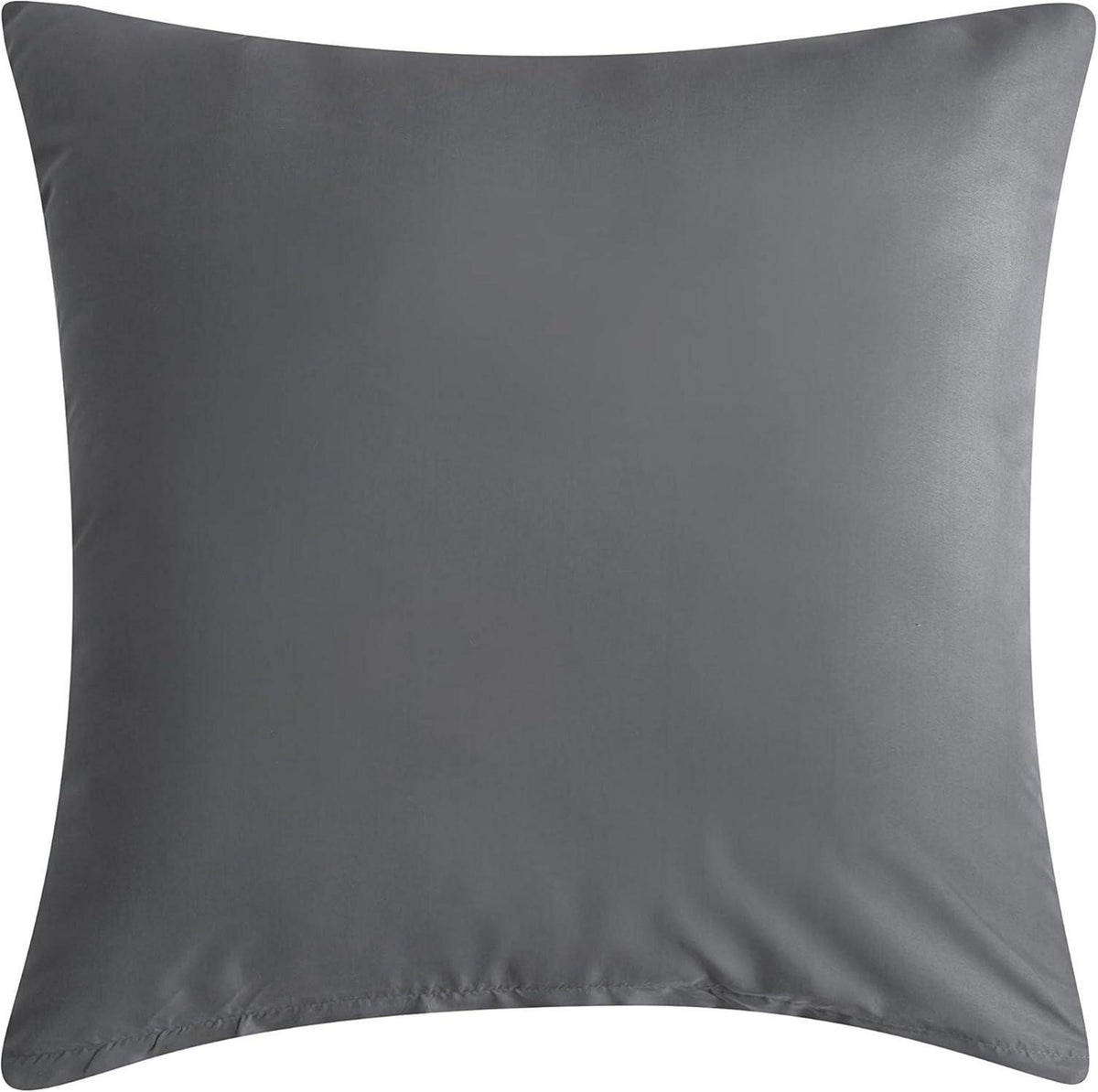 Bettwäsche Mikrofaser 200x220 cm Grau + 2 Kissenbezüge 80x80 cm