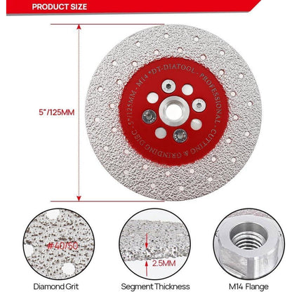 Diamant-Trennscheibe 2er-Set 125mm M14 für Stein
