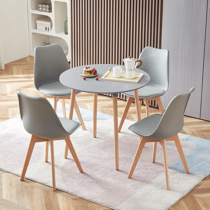 Moderner runder Esstisch Grau – 80cm Durchmesser