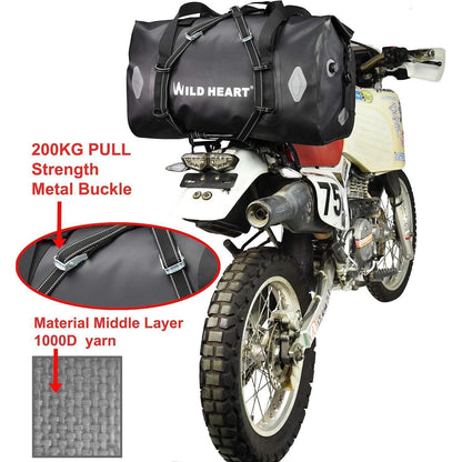 Wasserdichte Motorradtasche 55L/66L/77L – Robust & Vielseitig