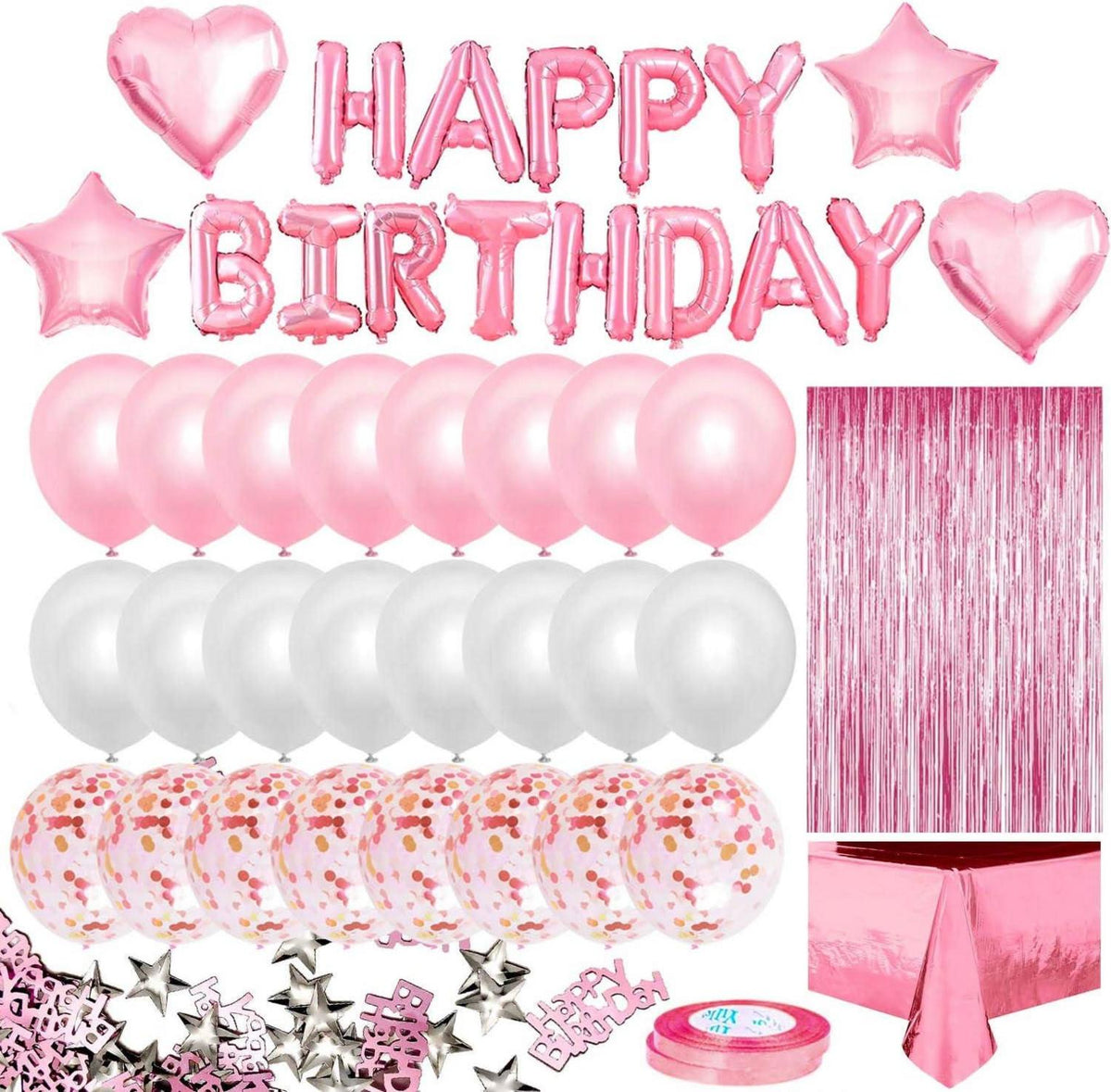 Geburtstagsdeko Happy Birthday Party Blau Luftballons Konfetti