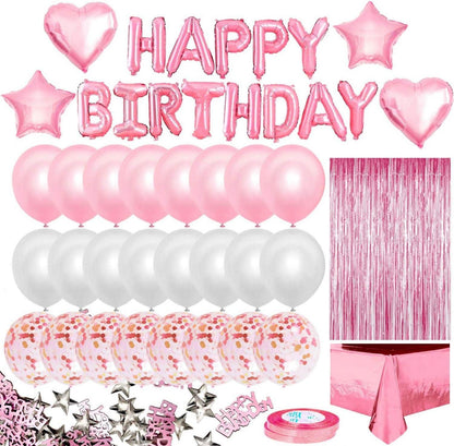 Geburtstagsdeko Happy Birthday Party Blau Luftballons Konfetti