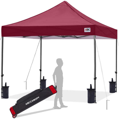 Pop-Up Pavillon 2,5x2,5m wasserdicht Burgunderrot mit Rollentasche